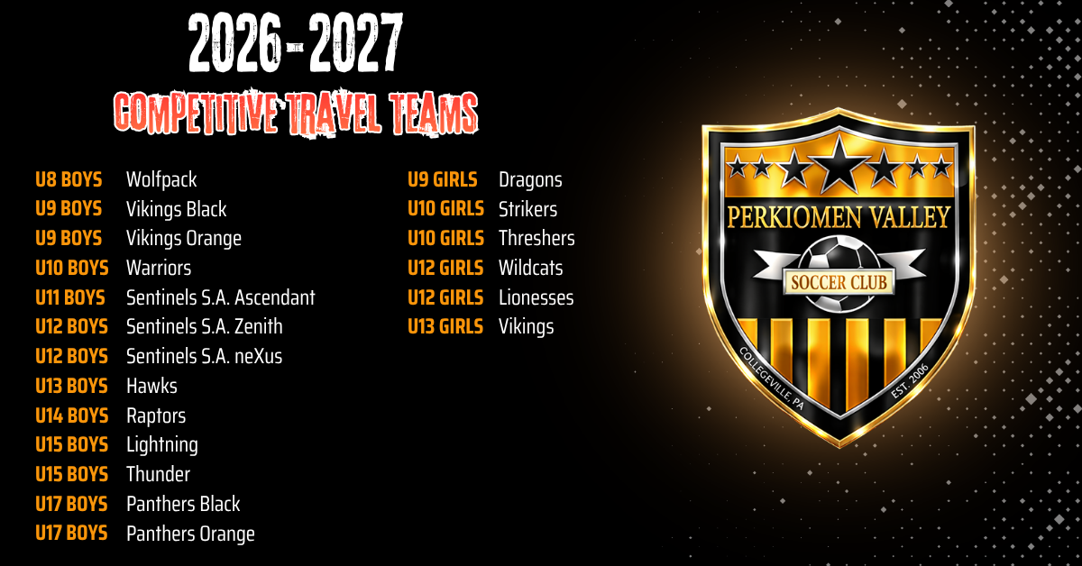Introducing the 2026–2027 PVSC Competitive Travel Teams